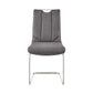 5 Piece Dining Table And Chairs With Metal Frame Base, Gray And Silver - BM248319