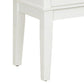 Zav 48 Inch Console Sideboard Buffet Bar Wine Cubbies, Faux Diamond Top, White - BM275651