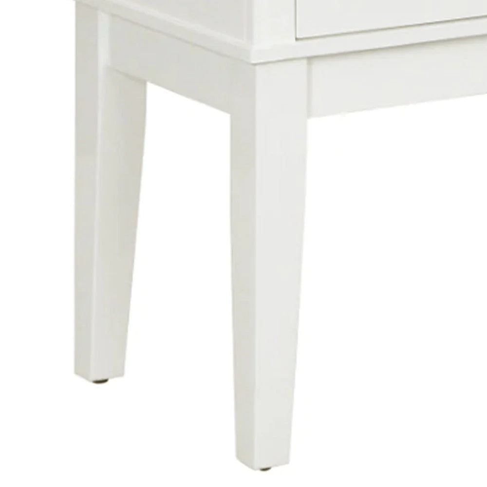 Zav 48 Inch Console Sideboard Buffet Bar Wine Cubbies, Faux Diamond Top, White - BM275651