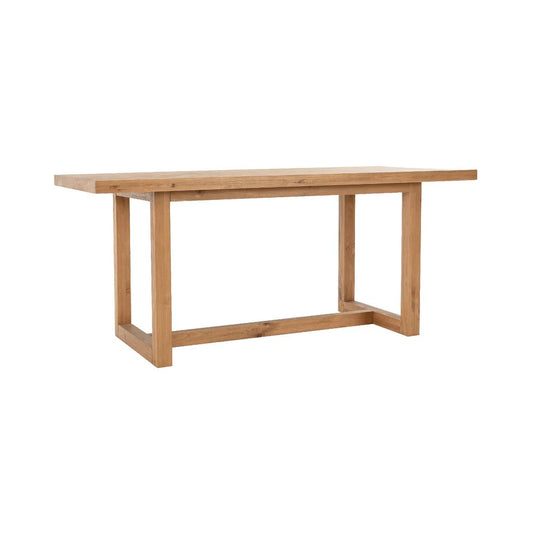 Jax 70 Inch Pine Wood Dining Table, 6 Seater, Handcrafted, Natural Brown - BM276975