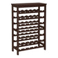 Naomi 39 Inch 7 Tier Wine Rack, Bamboo Frame, 42 Bottles, Espresso Brown - BM277145