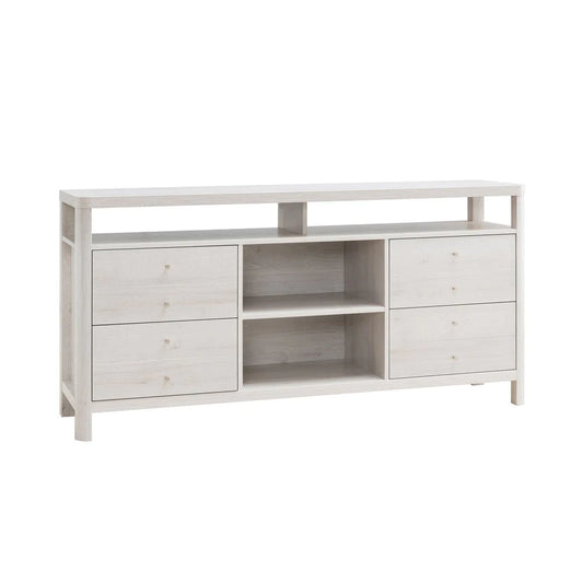 60 Inch Modern Sideboard Buffet Console Cabinet, 4 Drawers, Wood, White Oak - BM279752