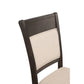 Brian 25 Inch Dining Side Chair, Fabric Upholstered, Set Of 2, Brown, Beige - BM283863