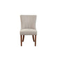 Paige 25 Inch Dining Side Chair, Fabric Upholstery, Set Of 2, Beige, Brown - BM283866