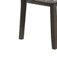 Lexi 24 Inch Dining Side Chair, Padded Seat, Set Of 2, Gray, Dark Brown - BM284316
