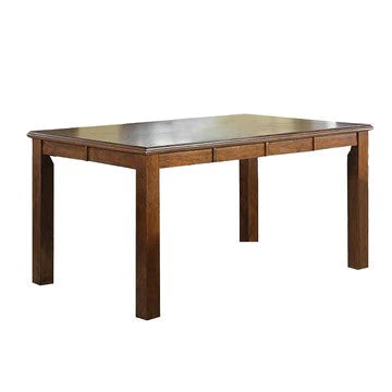 Ivy 60 Inch Modern Rectangular Dining Table, Rubberwood Frame, Warm Brown - BM284340