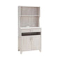 67 Inch Modern Bakers Cabinet, 1 Drawer, 1 Cabinet, 1 Top Shelf, White - BM284380