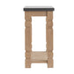 42 Inch Console Sideboard Table, Wood Frame, Concrete Top, Modern, Gray - BM285118