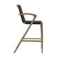Ivan 26 Inch Counter Height Stool, Light Eucalyptus Wood, Charcoal Rope - BM295683