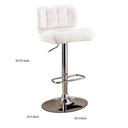 BM131945 Kori Contemporary Bar Chair, White Finish