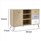 49 Inch Sideboard Buffet Console Cabinet With 3 Drawers, Oak Brown - UPT-262095