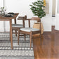 Dining Set, Carlos Large Table (Walnut) with 4 Daisy Gray Chairs