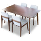 Carlos Dining set with 4 Crystal Light Gray Chairs (Large)