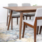 Carlos Dining set with 4 Crystal Light Gray Chairs (Large)
