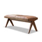 Chad Genuine Tan Leather Bench | Ashcroft Furniture | Houston TX | The Best Drop shipping Supplier in the USA