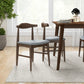 Dining Set, Carlos Small Table (Walnut) with 4 Damian Gray Fabric Chairs | Ashcroft Furniture | Houston TX | The Best Drop shipping Supplier in the USA