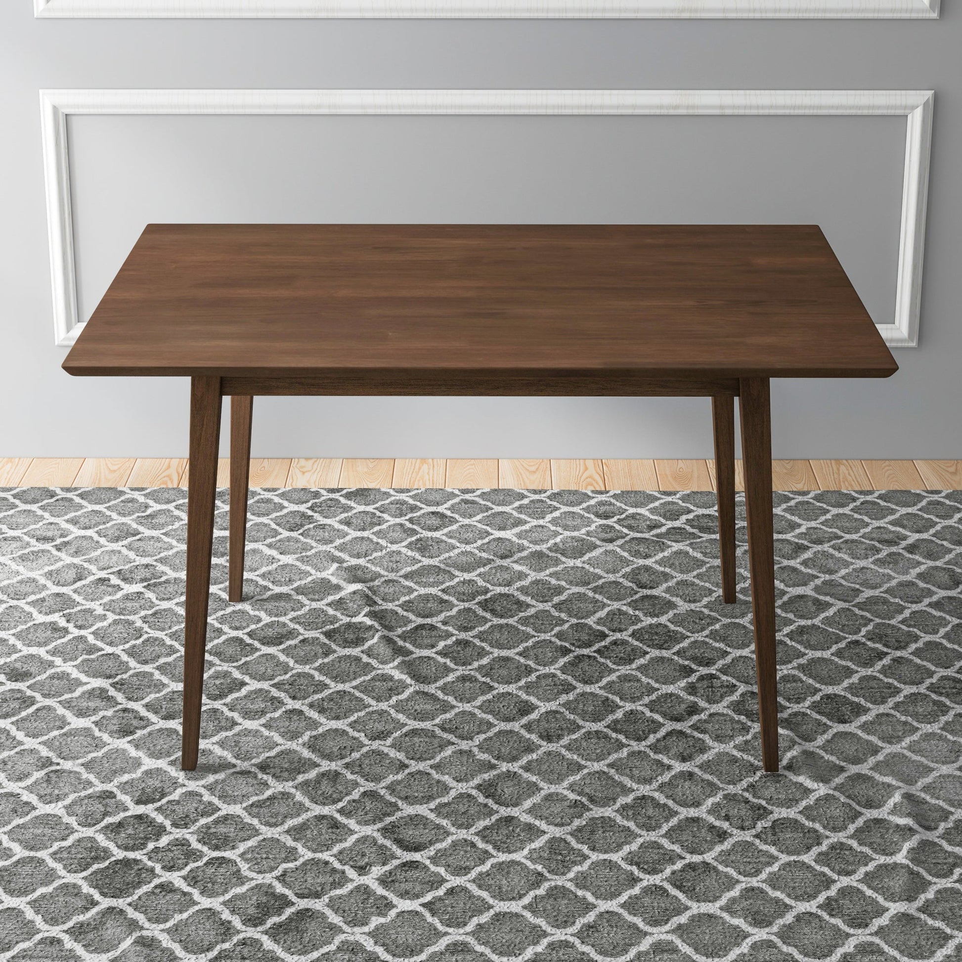 Mary Modern Style Solid Wood Walnut 47" Rectangular Dining Kitchen Table | Ashcroft Furniture Co | Best furniture dropshipping supplier in the USA|