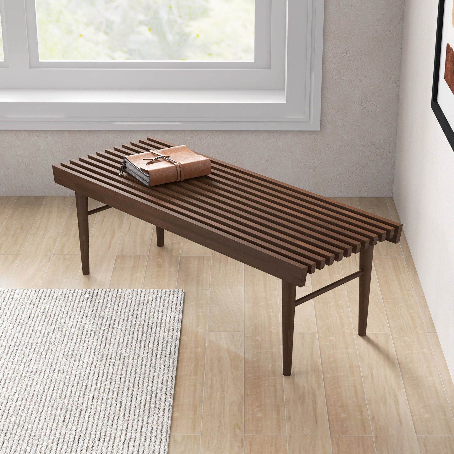 Mia Mid Century Modern Bench | Ashcroft Furniture | Houston TX | The Best Drop shipping Supplier in the USA