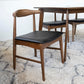 Carlos Large Walnut Dining Set with 4 Damian Black Leather Chairs | Ashcroft Furniture | Houston TX | The Best Drop shipping Supplier in the USA
