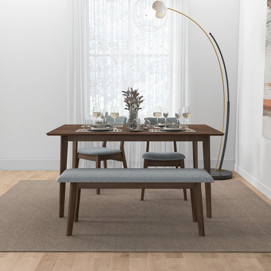 Carlos Small Bench Gray Fabric | Ashcroft Furniture | Houston TX | The Best Drop shipping Supplier in the USA