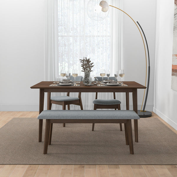Carlos Small Bench Gray Fabric | Ashcroft Furniture | Houston TX | The Best Drop shipping Supplier in the USA