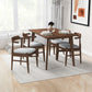 Dining Set, Carlos Small Walnut Table with 4 Daisy Gray Chairs | Ashcroft Furniture | Houston TX | The Best Drop shipping Supplier in the USA