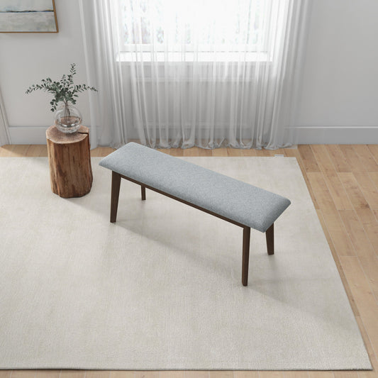 Modern Carlos Large Bench Gray Fabric | Ashcroft Furniture | Houston TX | The Best Drop shipping Supplier in the USA