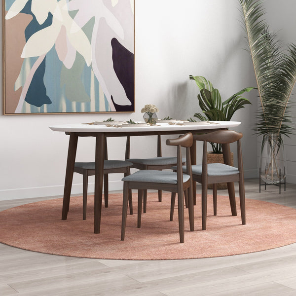 Devin Dining set with 4 Destiny Dining Chairs (Fabric) | Ashcroft Furniture | Houston TX | The Best Drop shipping Supplier in the USA