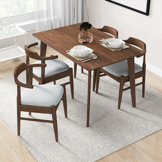 Dining Set, Carlos Small Walnut Table with 4 Daisy Gray Chairs | Ashcroft Furniture | Houston TX | The Best Drop shipping Supplier in the USA